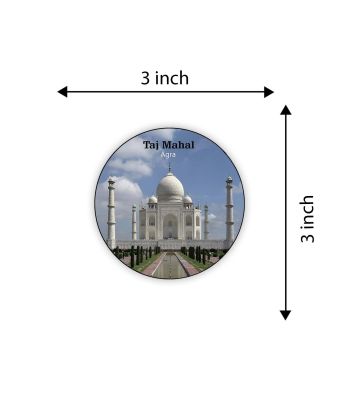 Agra Fridge Magnet Souvenir Gift for Tourist Kitchen Decoration Refrigerator Door Decor Sticker  Magnet for Refrigerator Whiteboard, Kitchen, and Office (Taj Mahal Fridge Magnet)